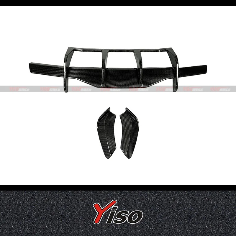 Suitable for Corvette C8 modified carbon fiber Rear Lip Modified encirclement KZ rear spoiler  diffuser