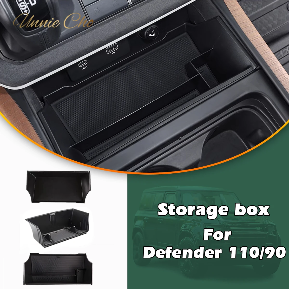 Center Console Organizer Tray for Land Rover Defender 90 110 130  2020-2024 Armres storage Glove box Door Handle Pocket Insert