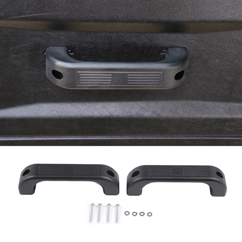 

For 2004-2018 Land Rover Defender 90 110 aluminum alloy black car interior door handle decoration cover sticker car accessories