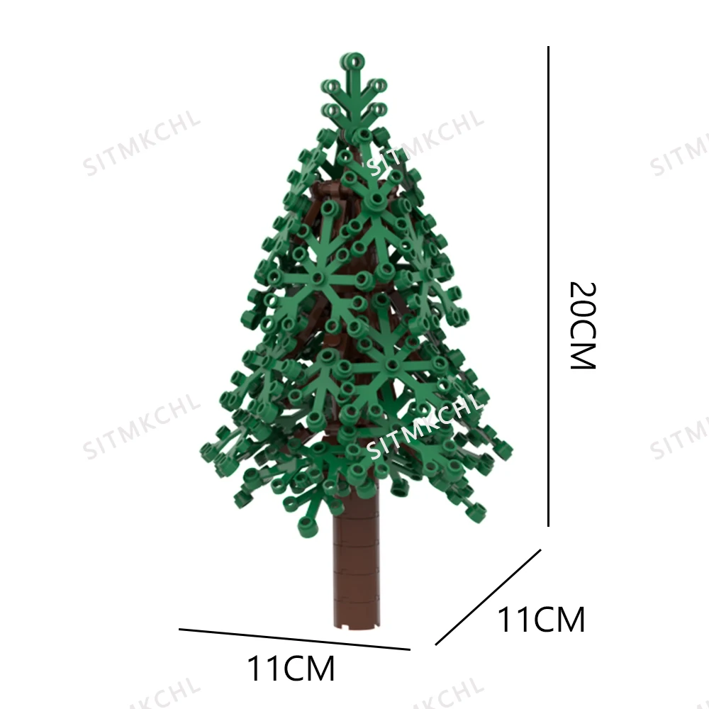 MOC DIY Dschungel-Garten & Baum-Bausteine - Hoflandschaft-Steine Kompatibel mit Großen Stadtansicht-Sets