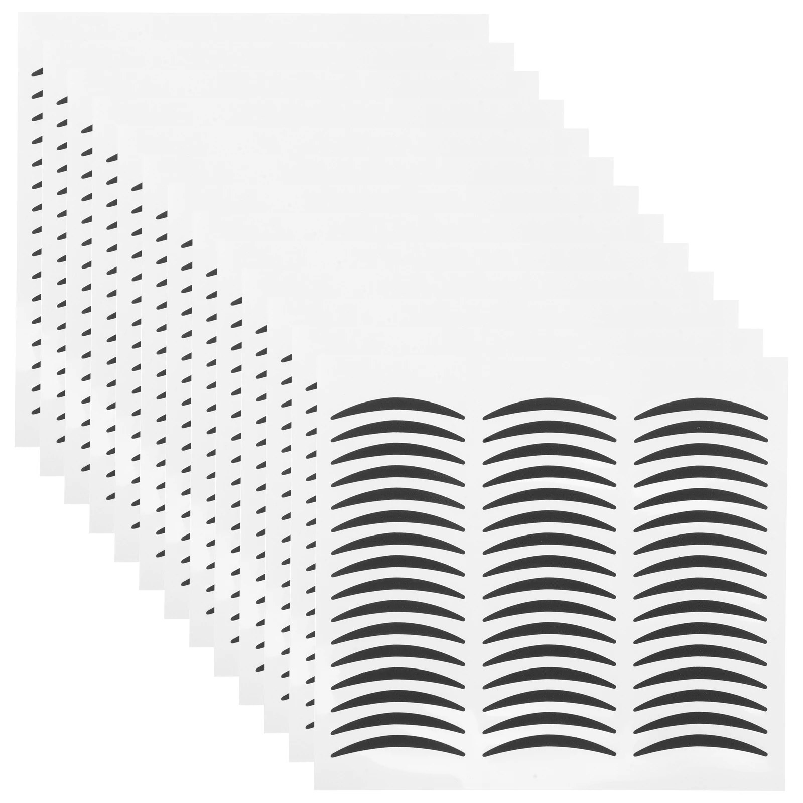 20 Blatt Schwarze Doppel-Augenlid-Aufkleber Temporärer Eyeliner Selbstklebendes Papier Feiner Stil Natürlicher Smoky Eye Look