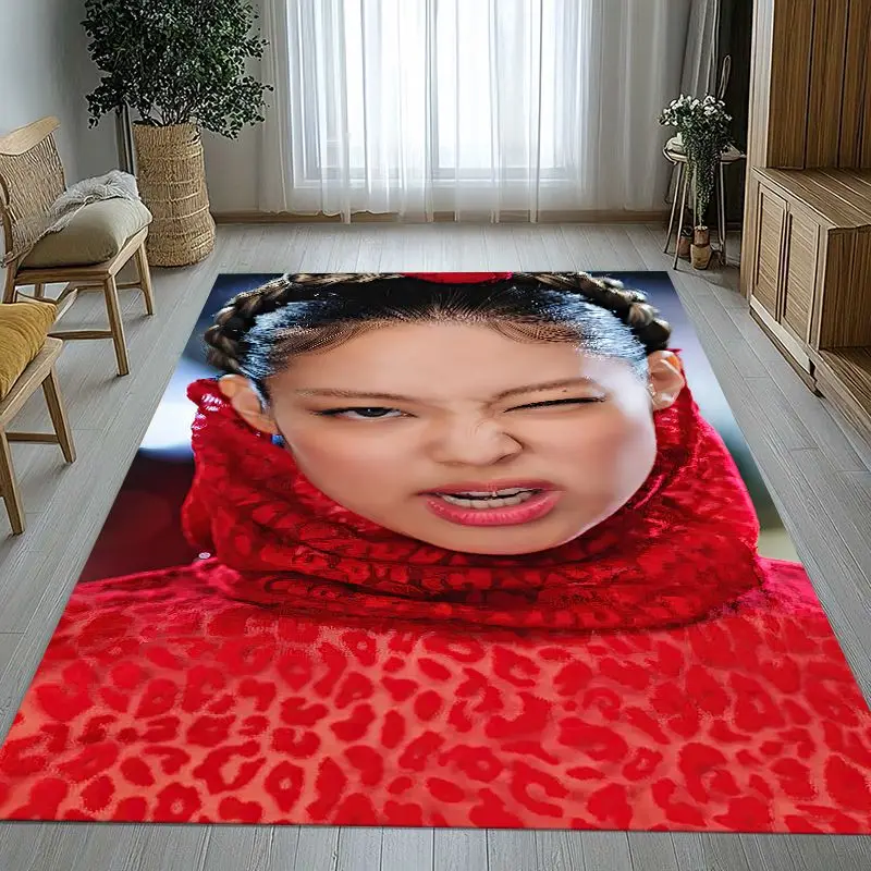 Korean Idol J-Jennie Solo Less Than A Lover Soft Non-Slip Large Area Rug for Living Room,Bedroom Carpet Mat for Sofa,Home Decor