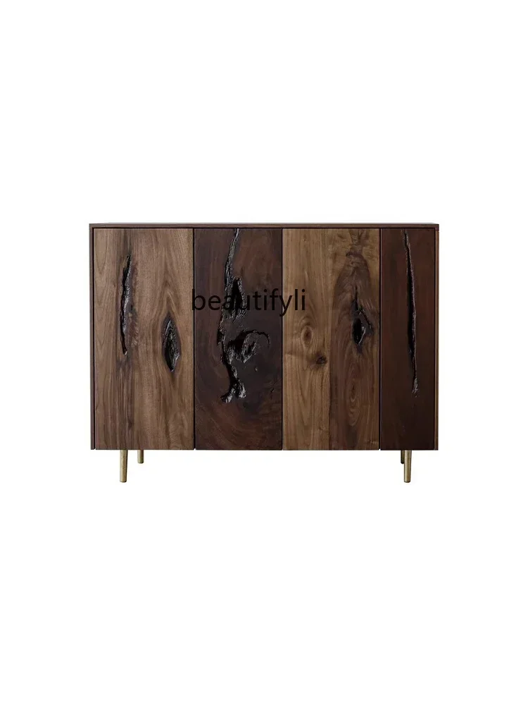 

LJYEntrance cabinet wabi-sabi wind modern side cabinet new Chinese original nature