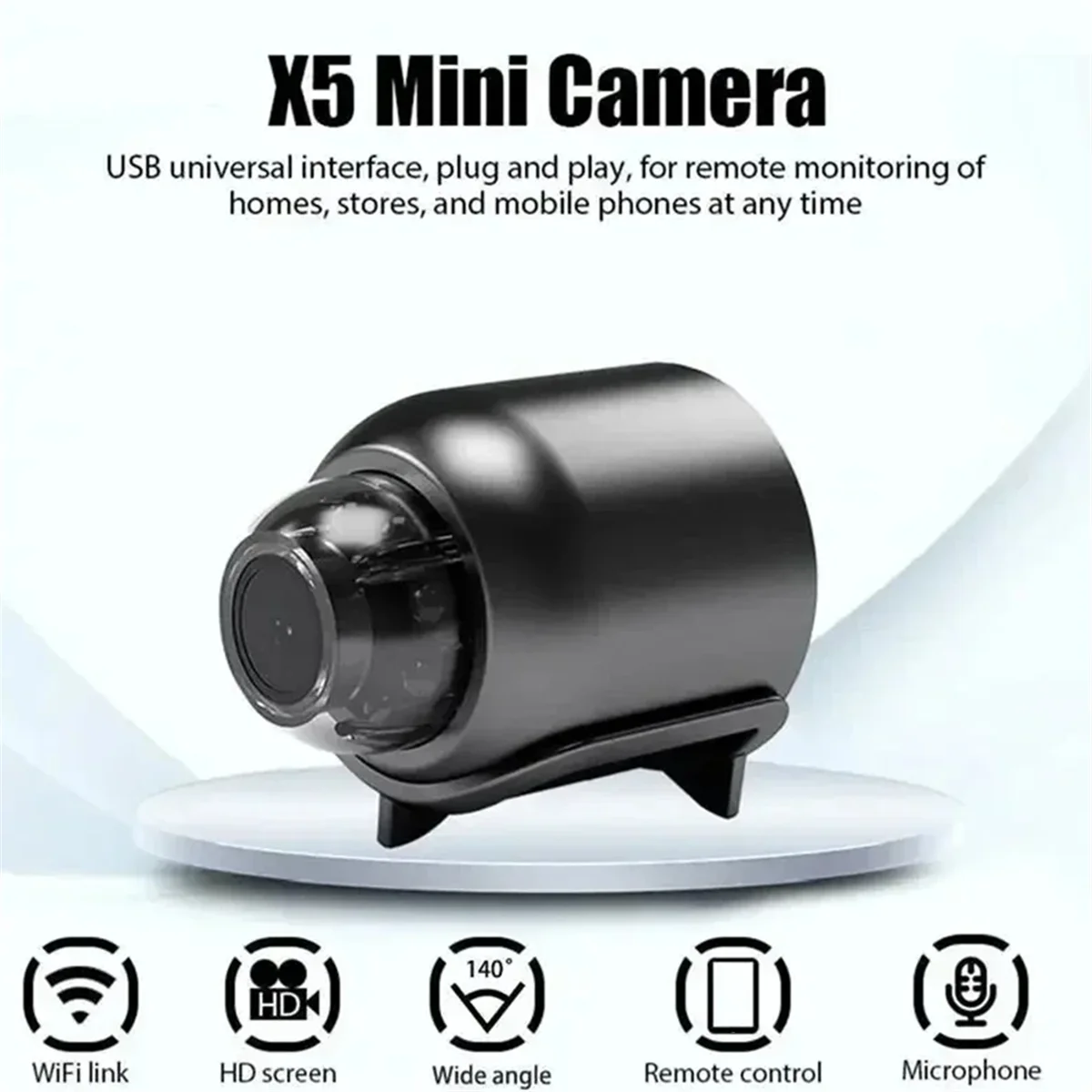 

X61A_Mini 1080P HD-камера Wi-Fi Видеокамера ночного видения с обнаружением движения