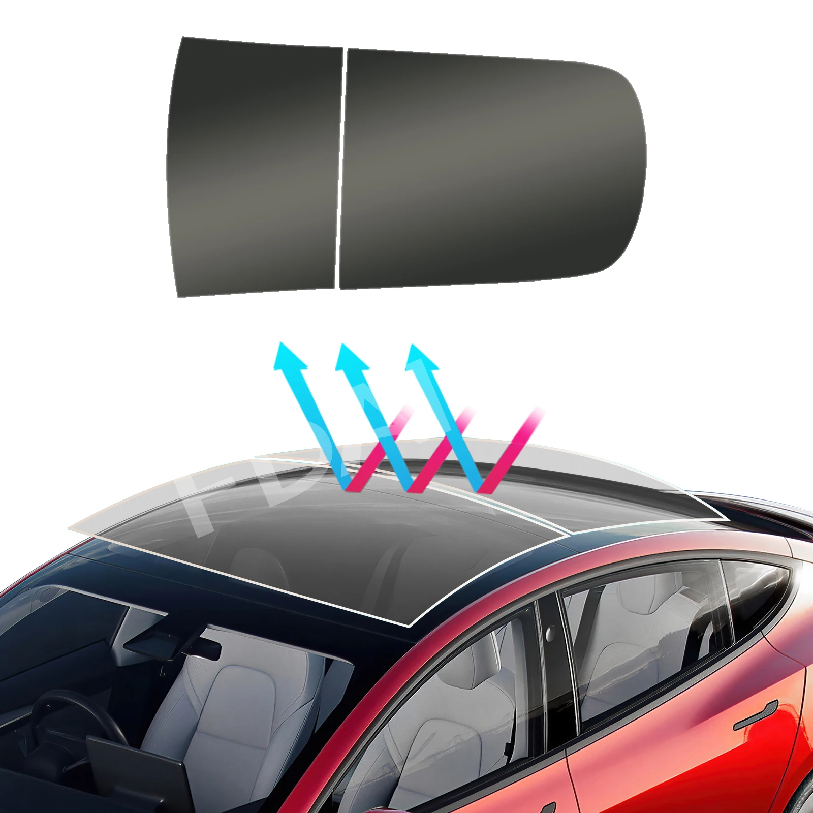 

for Tesla Model 3 2020 2021 2022 2023 Highland 2024 2025 Car PPF TPU Ice Armor Pre-Cut Sunroof Protection Film Heat Insulation