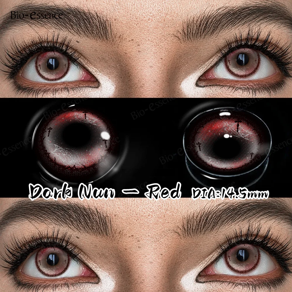 Bio-essence Cosplay-Kontaktlinsen für Augen, 1 Paar, kosmetische farbige Pupillen, Anime-Linsen, Halloween-Kontaktlinsen, Damen-Make-up, neu eingetroffen – Detail 5