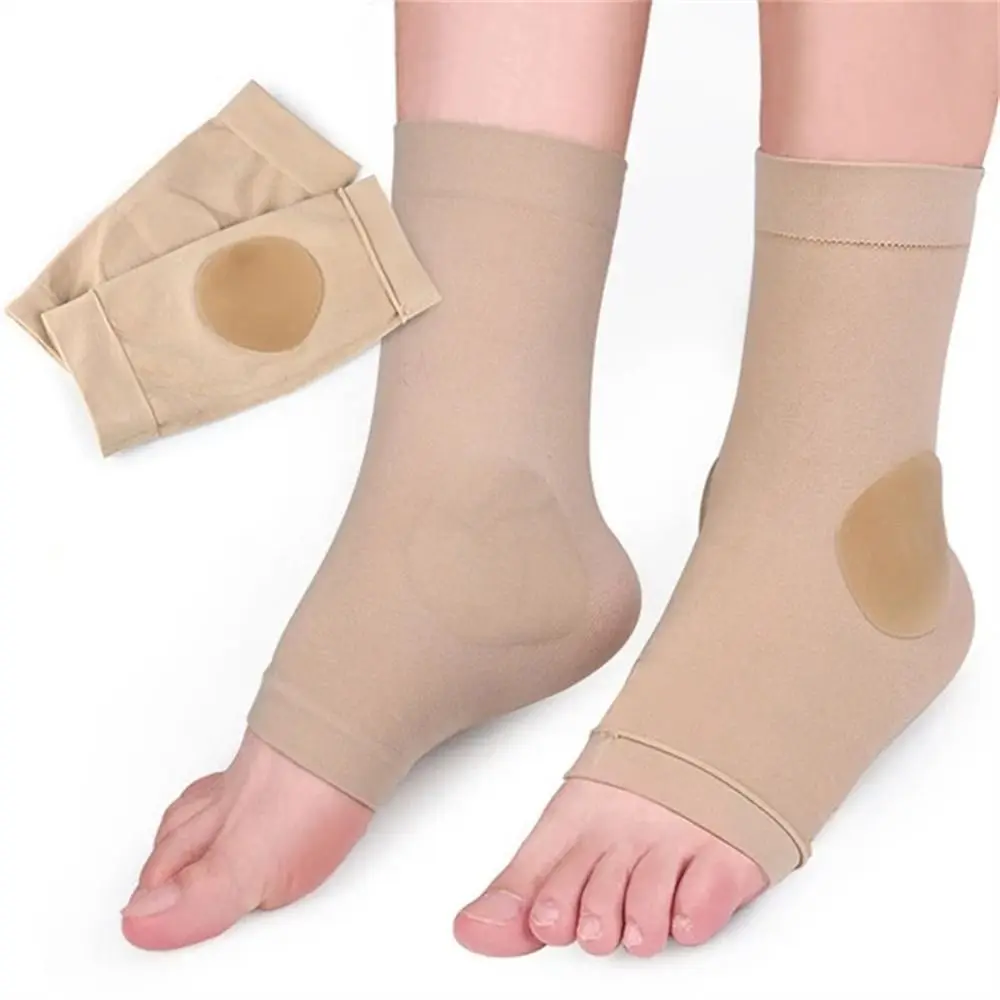 Invisible Gel Heel Pads Silicone Socks Foot Massage Heel Protective Sock Soft Soles Insole Ankle Support Boots Skates