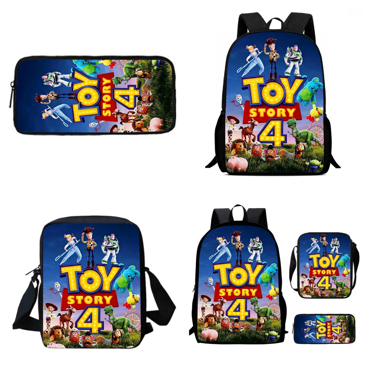

Школьные сумки ToyStory с героями мультфильмов Диснея для мальчиков и девочек, комплект из 3 предметов, школьный рюкзак с сумками на плечо, сумки-карандаши для детей от 10 до 10 лет, лучший подарок
