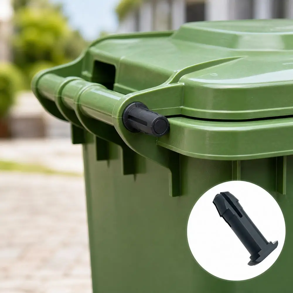 2Pcs Plastic Wheelie Bin Hinge Pin Chamfered Cut Face Heavy Duty Bin Lid Hinge Pin Hinge Component Replacement Part