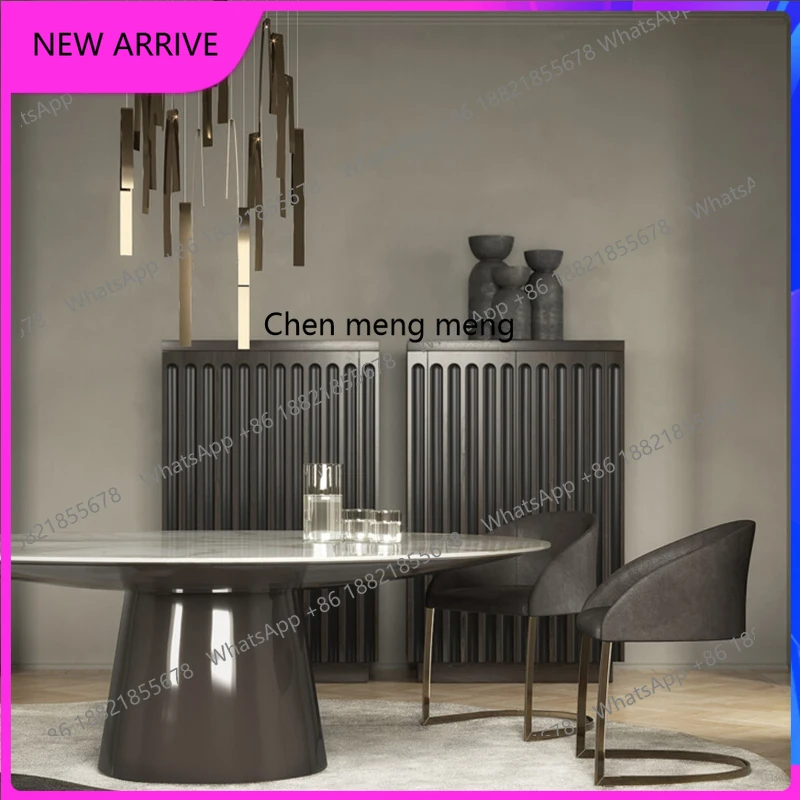 

K4050 French retro TV cabinet arched relief side cabinet Nordic solid wood Italian light luxury floor high-end