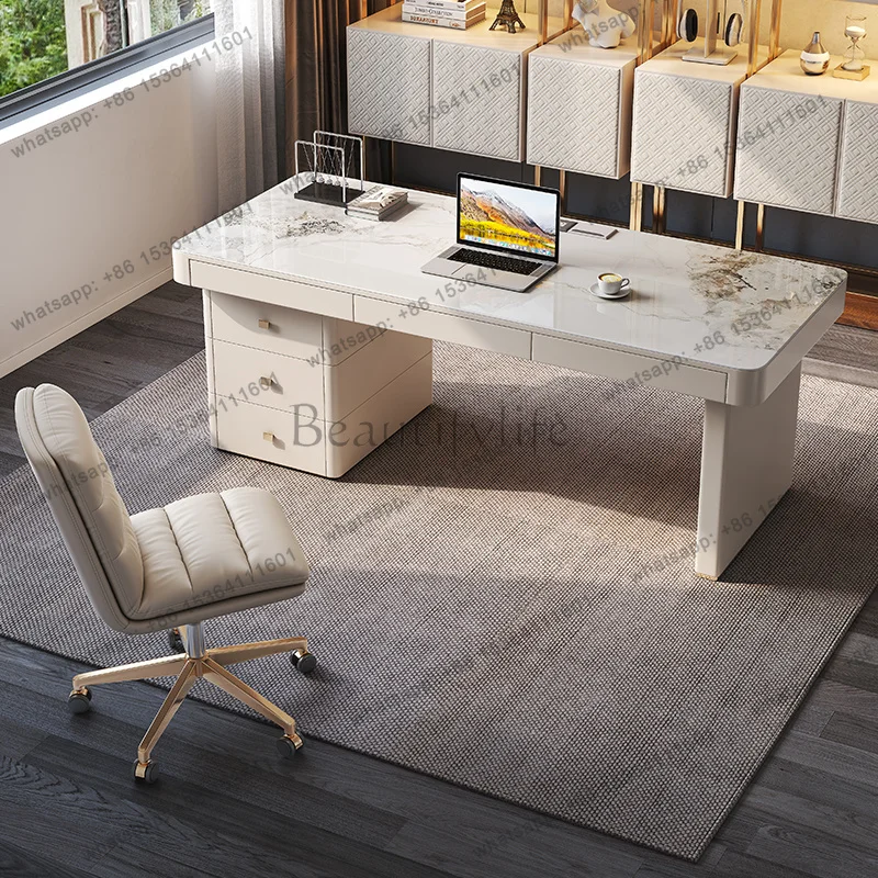 FG High Cream Style Design Office Desk Modern Elegant Accent President Office Desk Reception Consult Office Furniture Bureau XYO