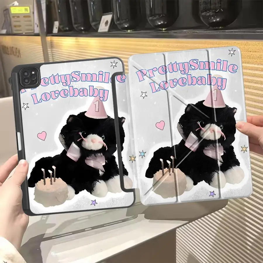 

Чехол-подставка для планшетов iPad Mini 6, 7, Air 4, 5, M3, M2, 1, 2, M4, 11 дюймов, Pro 11-го, 10-го, 9-го, 8-го, 7-го поколений, 12.9 дюймов Pro 2025 Happy Dog