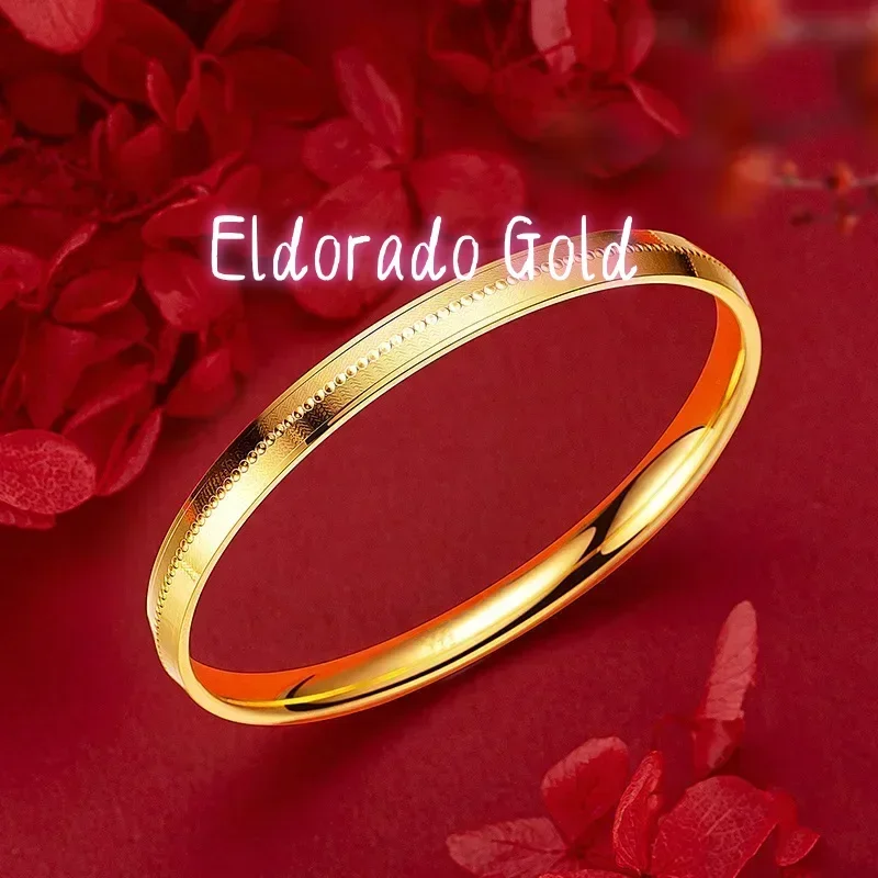 

Новый женский браслет Eldorado Gold из настоящего золота 9999 пробы (24K) — премиум-класс, модный, легкий, роскошный, с узором в горошек, индивидуальный дизайн