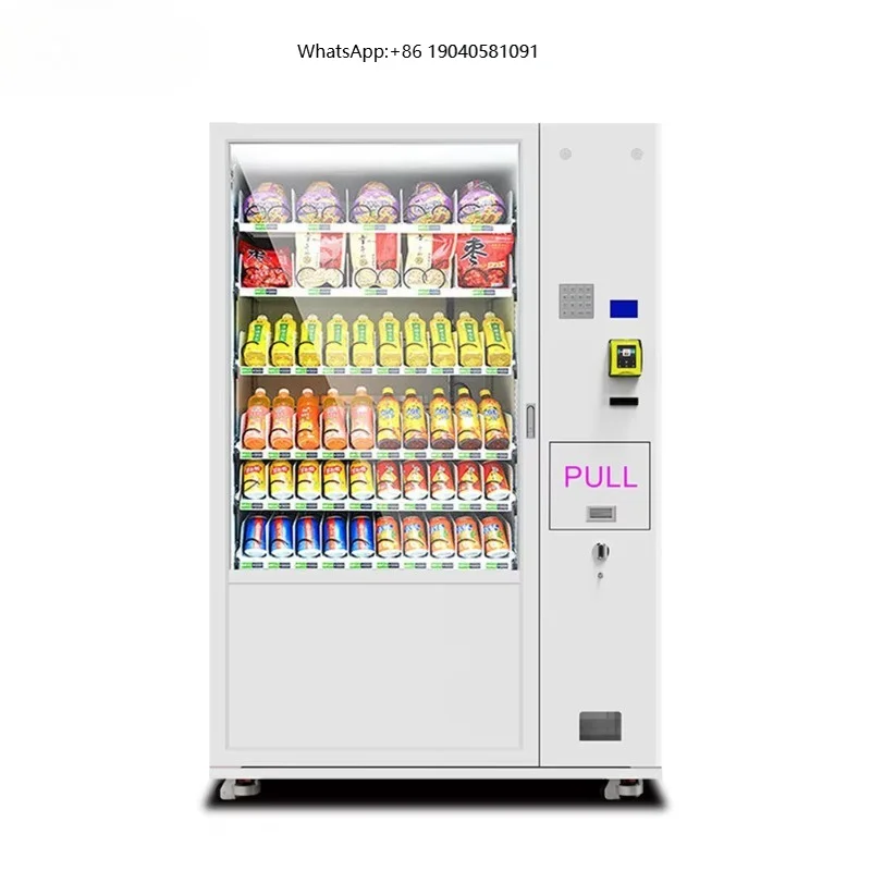 Coin Bill Card Operated Automatic Foods & Drinks Vending Machine SDK Multiple Payment Options Remote Monitoring CE Certified
