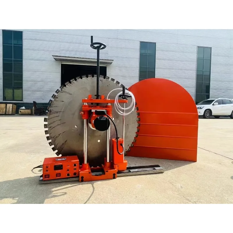 New Hydraulic Wall Saw for Sale-Concrete Cutter with Rail Stone Walling 4kw Power 400MM Cutting Depth Low Maintenance Cost