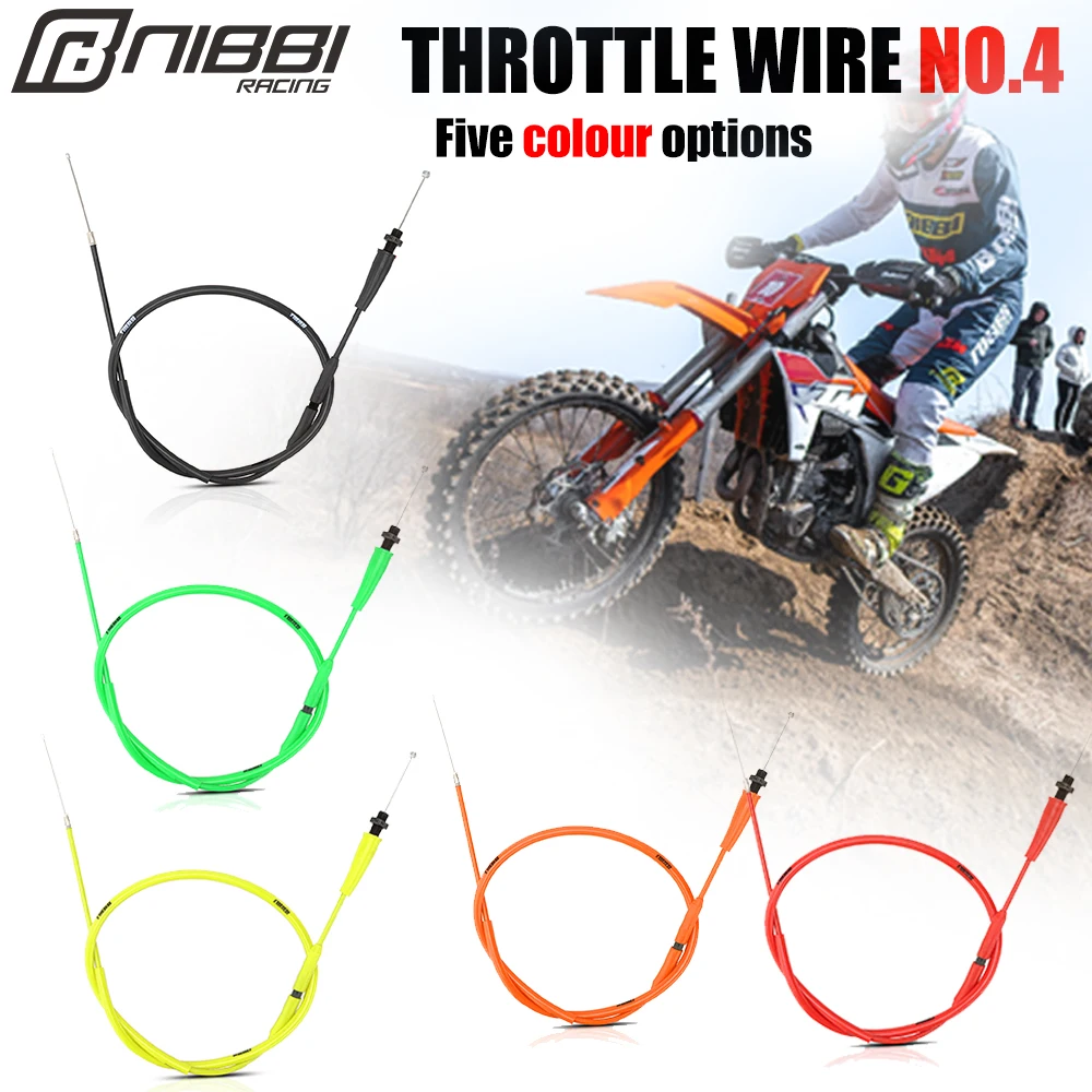 

NIBBI Motorcycle Adjustable Throttle Cable 114cm Throttle Accelerator Carburetor Choke Cable for Yamaha KTM Honda Motocross