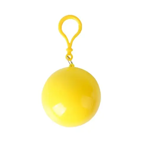 G6KF Disposable Rain Ponchos for Adult with Hooded Clear Plastic Waterproof Rain Coat Outdoor Rainwear with Keychain Ball