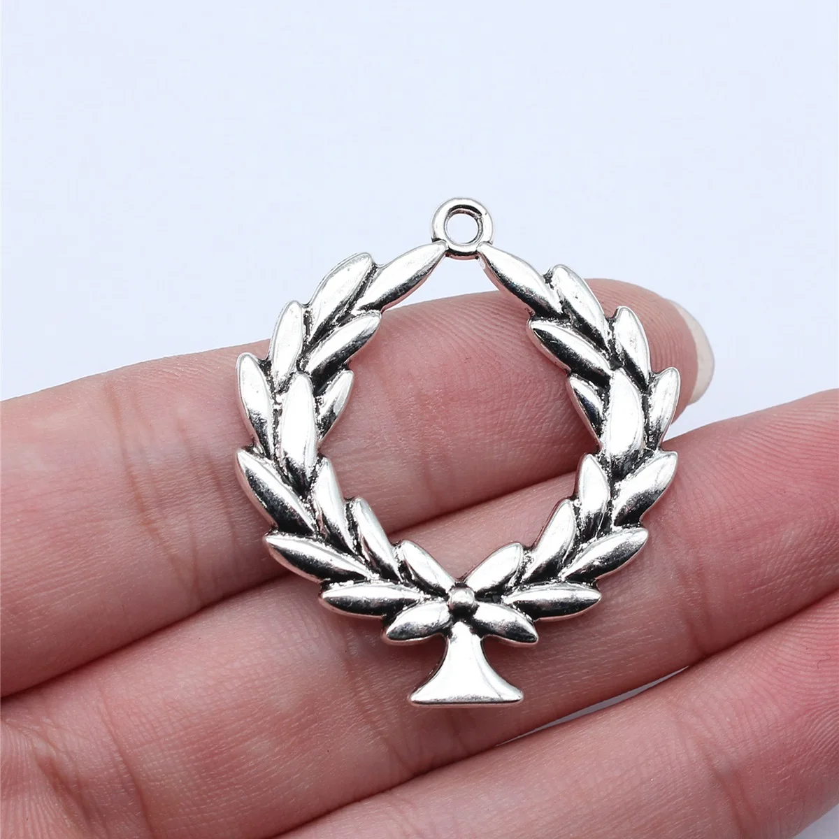 10pcs 38x38mm(1.5x1.5inch) Antique Silver Color Olive Branch Charms Pendants DIY Jewelry Making Accessories