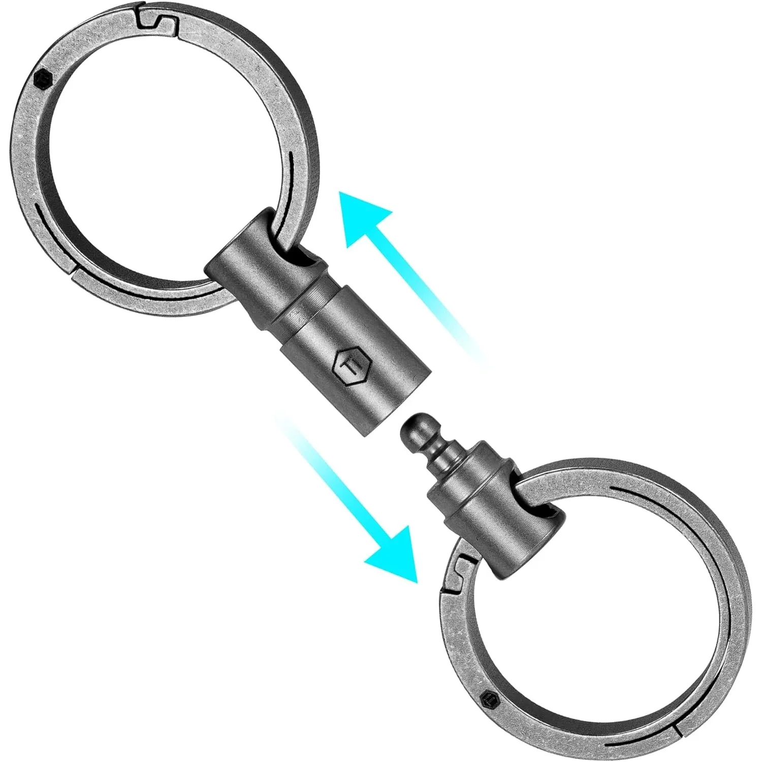 

Съемный соединитель для ключей KeyUnity KA38SW, двусторонний вращающийся брелок-органайзер из титана