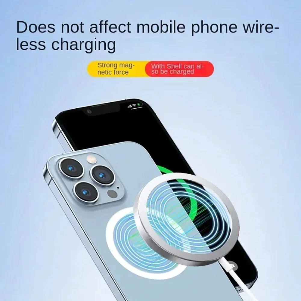 Магнитная нашивка для телефона, мини-наклейка, универсальная магнитная металлическая пластина, кольцо для беспроводного зарядного устройства Magsafe, наклейка из железного листа, магнит