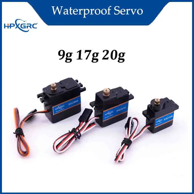 HPXGRC Waterproof Servo 9g 17g 20g Digital Micro Servo for RC Plane Drone Mini Car Helicopter Fixed-wing Wltoys RC Tools