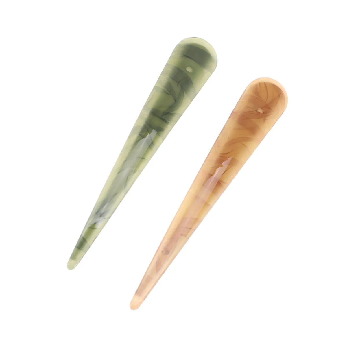 

2Pcs Duckbill Hair Clips Strong Grip Acrylic Hair Styling Clips for Curling Rollers Dyeing Sectioning Face Washing Salon Tools