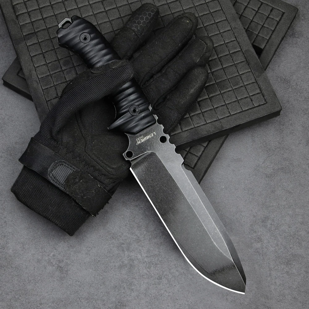 LENGREN Баклажаны Full Tang Heavy Drop Point с фиксированным лезвием DC53, стальной многофункциональный острый тактический нож для кемпинга, охоты