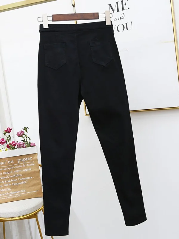 High Waist Black Magic Slimming Pants Elastic Bottom Ladies Casual Trousers Comfortable Stretchy Leggings plus Size