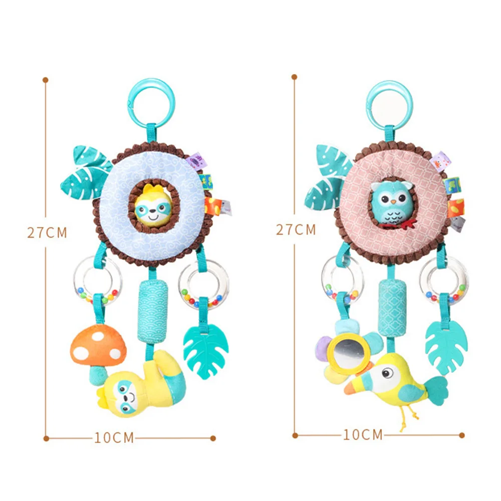 เด็กแขวน Rattles สําหรับทารกแรกเกิดนุ่ม Plush Sensory รถเข็นเด็กสัตว์ Bed Bell ตุ๊กตาทารก Development Handle ของเล่นเด็กวัยหัดเดินของขวัญ