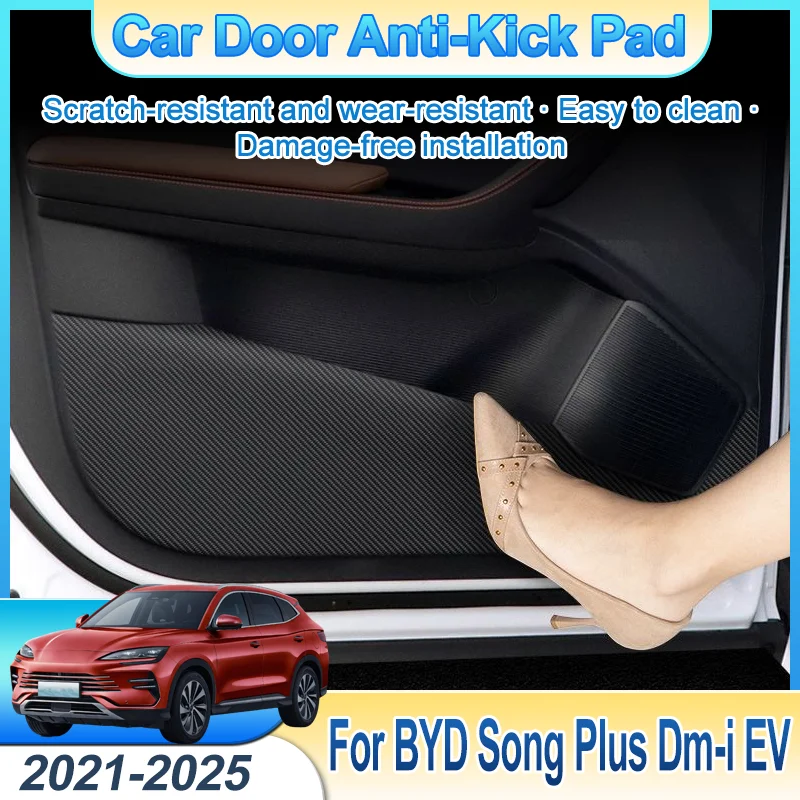 

Для BYD Song Plus Dm-i EV 2021-2025 2023 2024, защитная наклейка на дверь автомобиля, противоударная накладка, коврик для защиты от грязи, авто аксессуары для интерьера