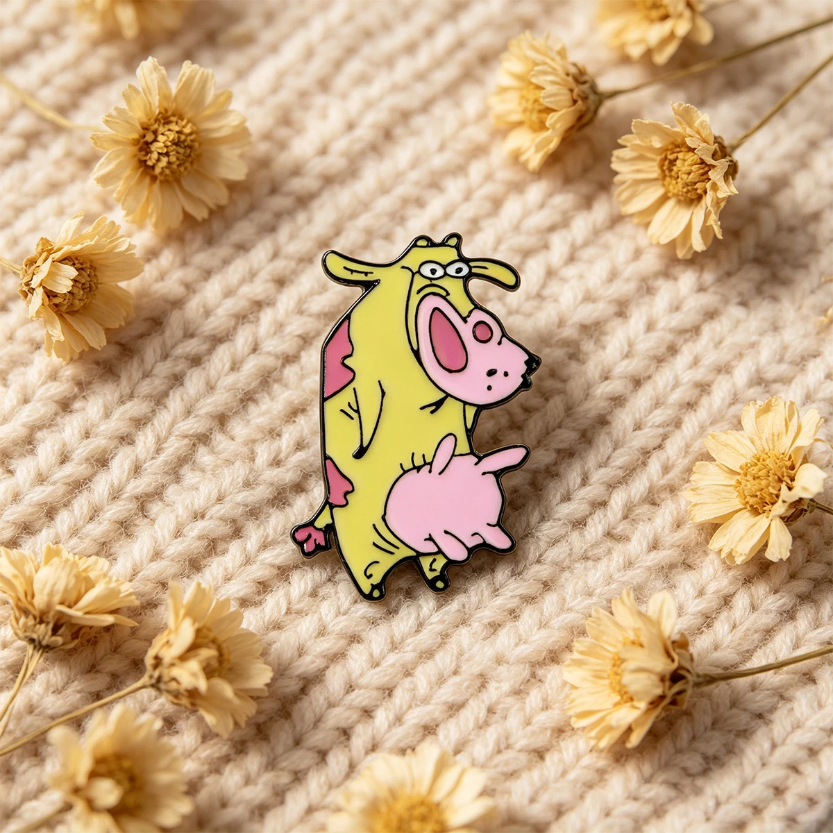Chicken and Cow Enamel Pins Cartoon Brooches Badge Lapel Pin For Backpack Clothes Accessories Fashion Jewelry Birthday Gifts view 5