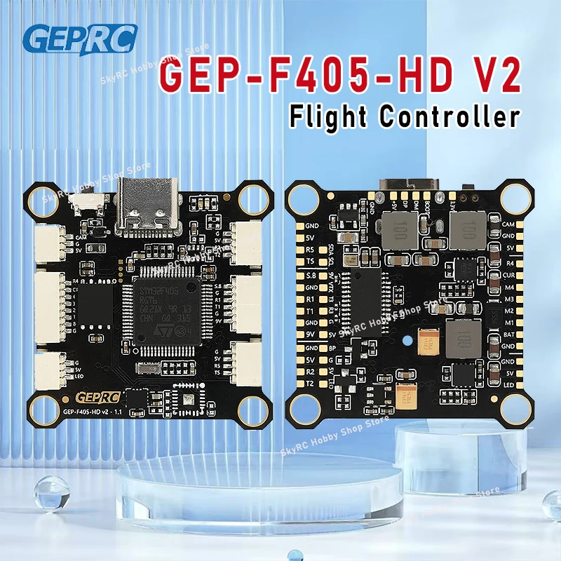 Controlador de vuelo GEPRC GEP-F405-HD V2 STM32F405 tipo C USB 3-6S LiPo 5-9V BEC 7,7g para FPV Freestyle Quadcopter piezas de bricolaje
