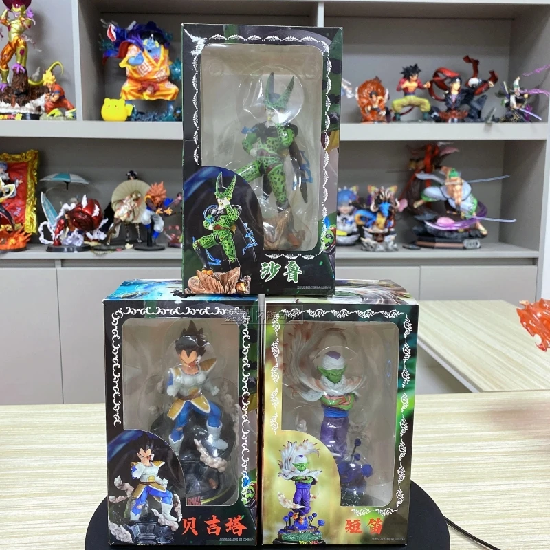 

Новая аниме-фигурка Dragon Ball Z Piccolo Son Gohan Cell Vegeta Wcf, экшн-фигурка 19 см, ПВХ со световой статуей, коллекция моделей
