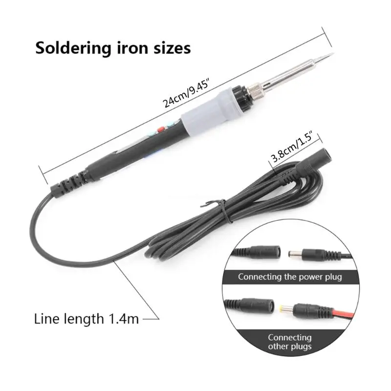 Digital Display Electric Soldering Iron 18-72W Low DC12v 24v High-altitude Outdoor Crocodile-Clip Soldering Dropship