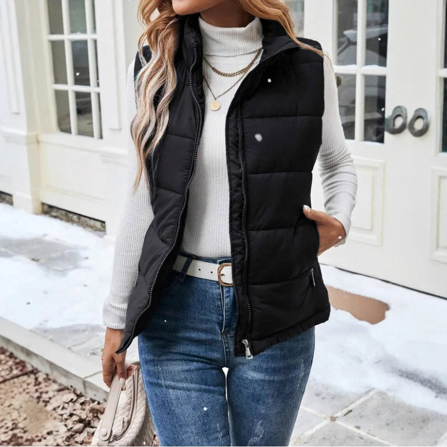 

Осень-зима, Лидер продаж, хлопковый жилет для женщин, короткая верхняя одежда, хлопковая куртка, жилет, женская куртка без рукавов