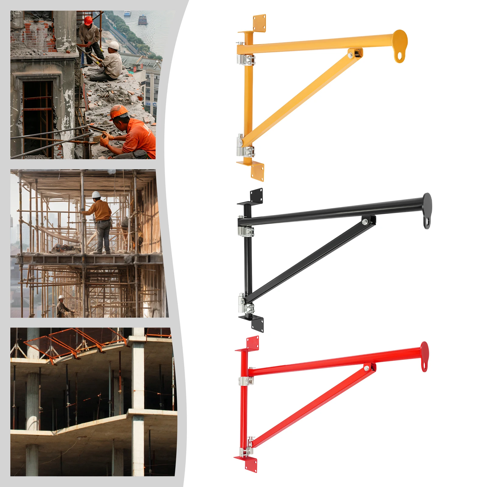 

Wall-mounted Crane Bracket Alloy Steel Hoist Bracket Crane Swing Arm with Pole 200kg/441 lbs Load-bearing Capacity