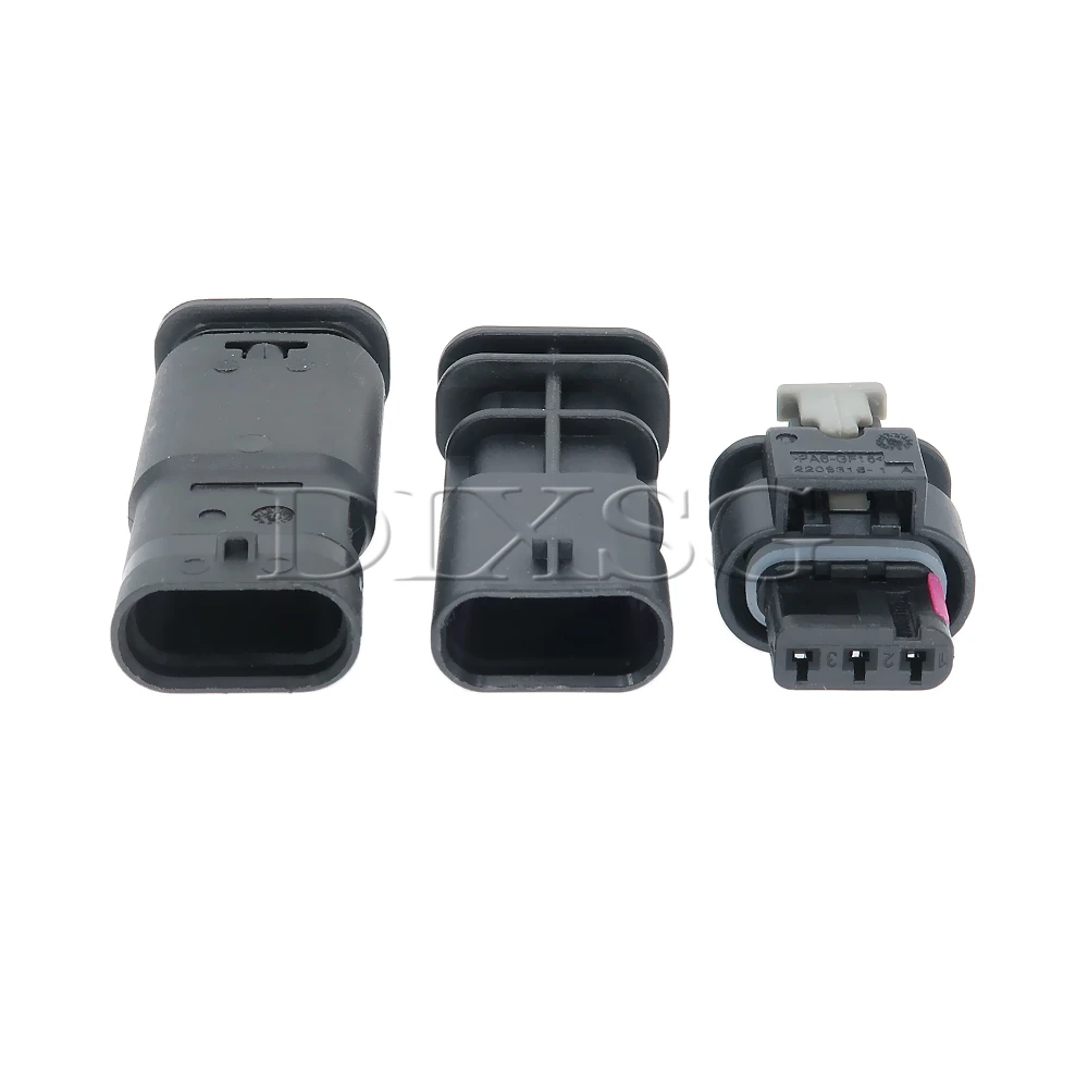 1 Set 3 Pin 1-1718644-2 1-1718644-1 4F0973703 2208316-1 872-658-501 Car Plug for VW BMW Audi Reversing Radar