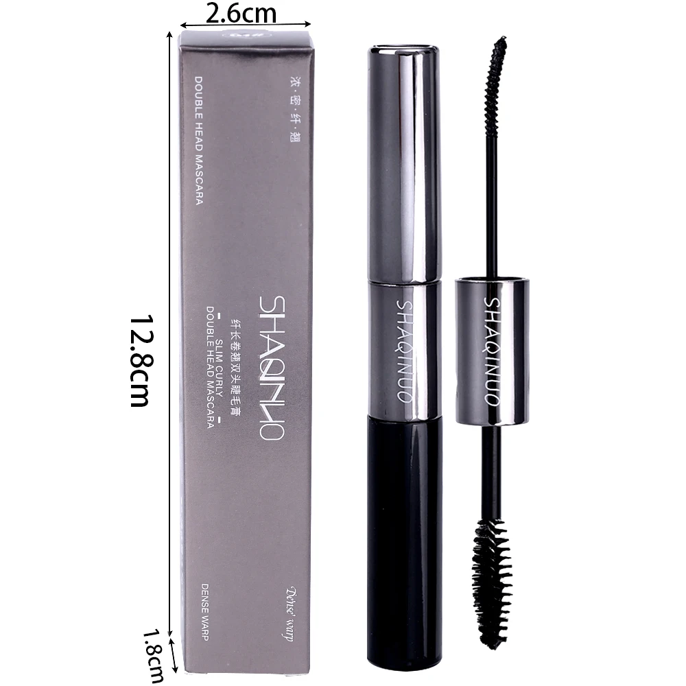 Doppel bürsten köpfe 3d Mascara Stretching verlängernde Wimpern langlebige wasserdichte Mascara Pinsel Schönheit & Make-up