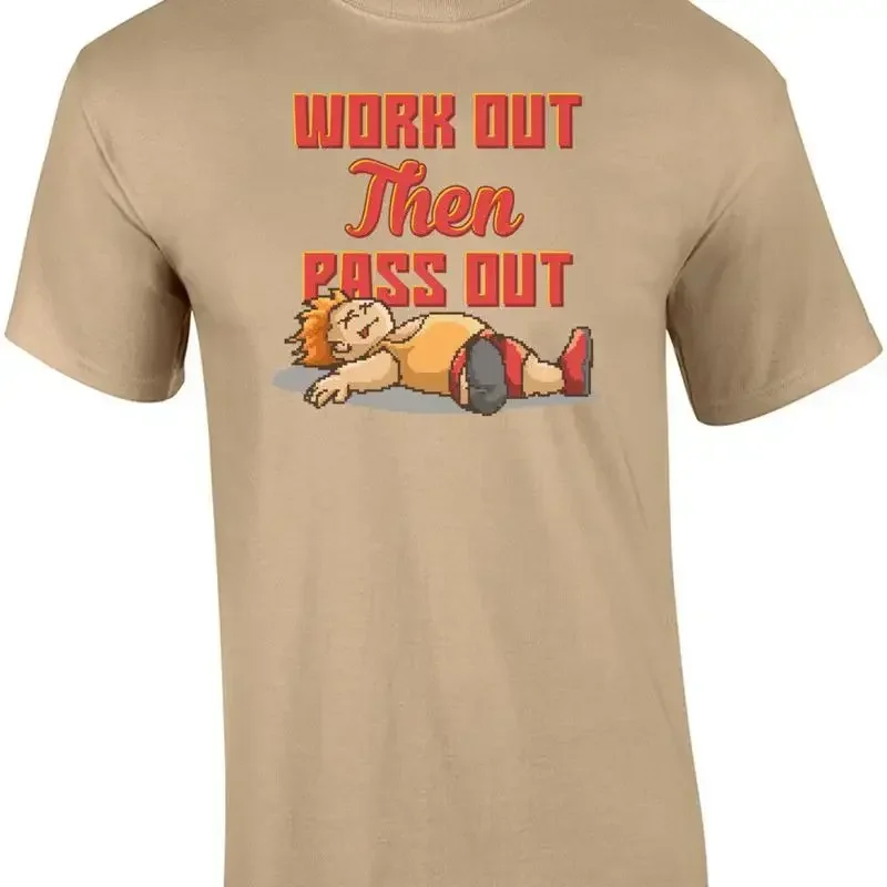 Work Out Then Pass Out Retro T-Shirt