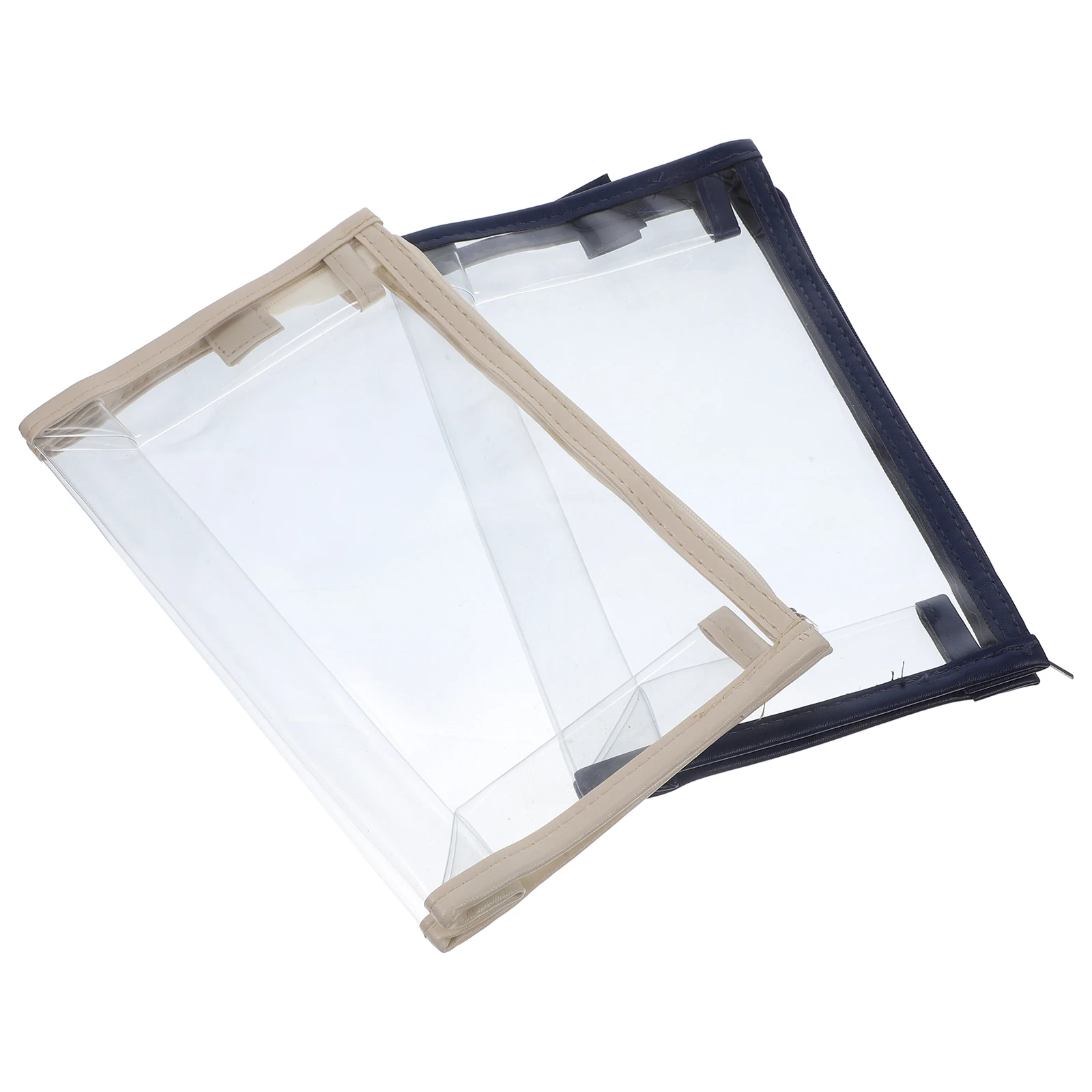 

2 Pcs Waterproof Pen Bag Pencil Clear Case Multi-function Cases for Students Pvc Convenient Transparent Stationery