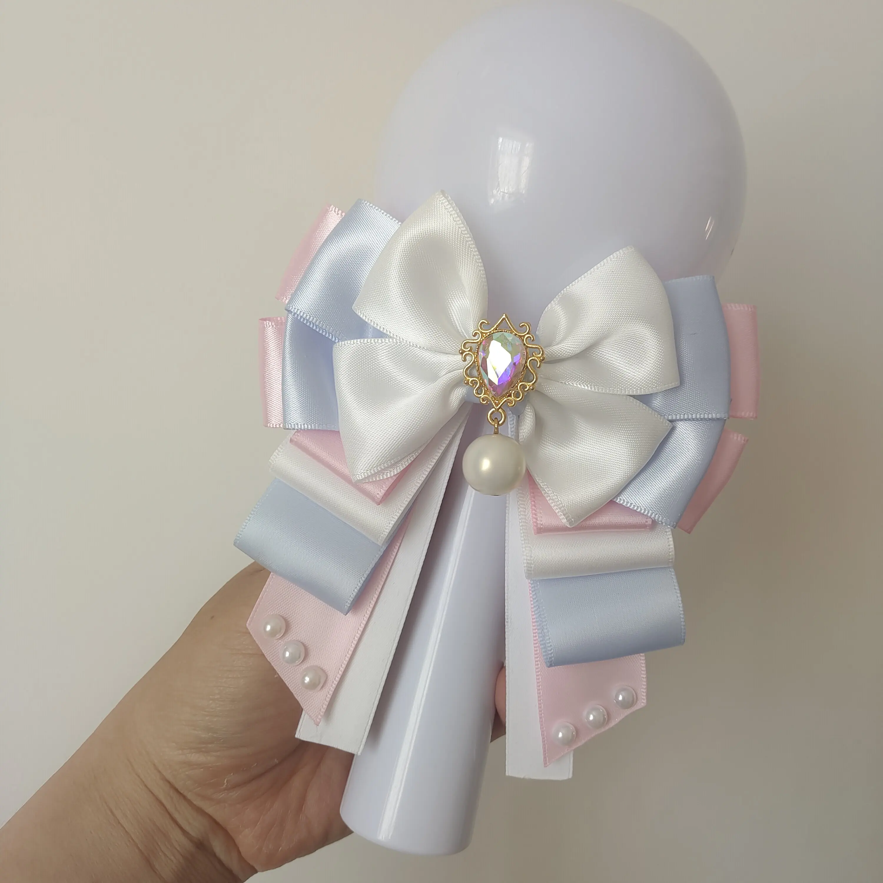 pingente-de-perola-fofo-com-laco-de-strass-charm-para-bastao-de-apoio-em-concertos-acessorio-feminino-para-camisas-vestidos-gravatas-e-cosplay-acessorios-de-cabelo-artesanais