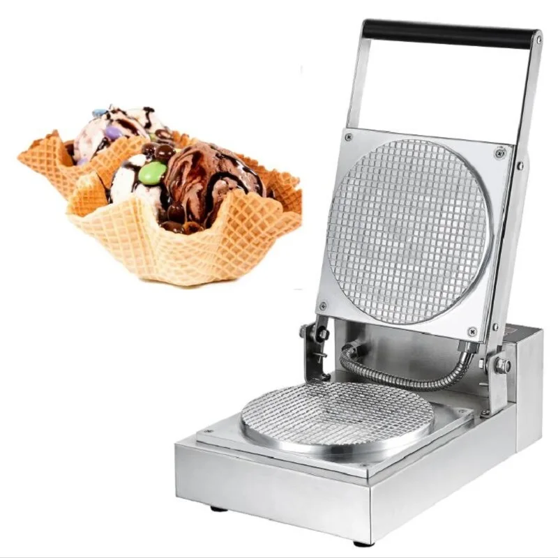 

Commercial Ice Cream Waffle Cone Machine Customized Mold Carved by CNC Personalized logo Italian Gelato Waffle Bowl Makers