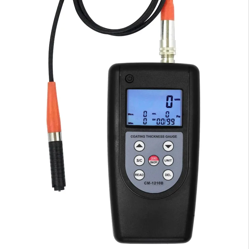 

CM-1210B Digital Paint Coating Thickness Gauge F/NF Probes Big LCD Memory Aluminum & Iron Substrate 0-2000um