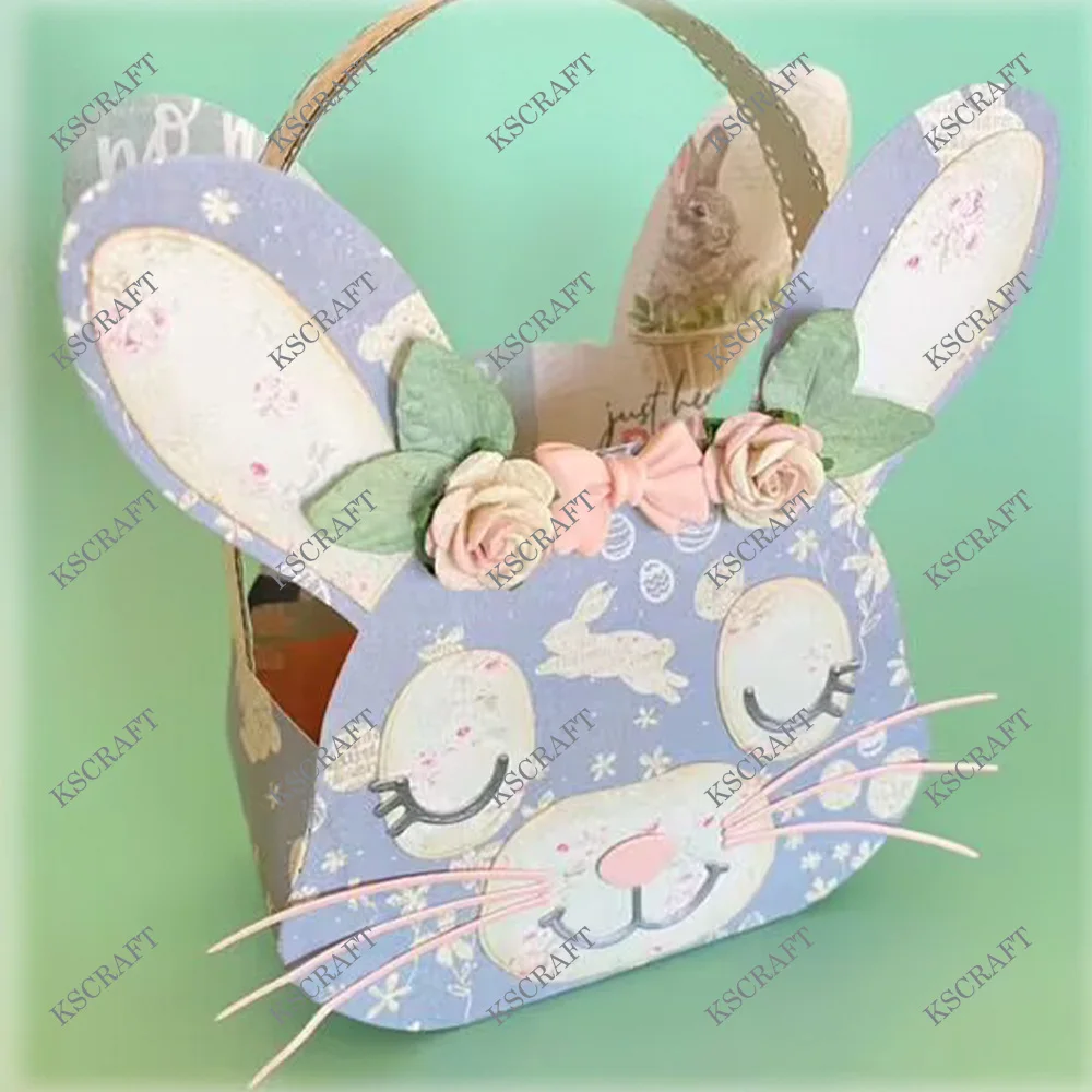 KSCRAFT 3D Bunny Box Metal Cutting Dies Stencils for DIY Scrapbooking Decorative Embossing DIY Paper Cards