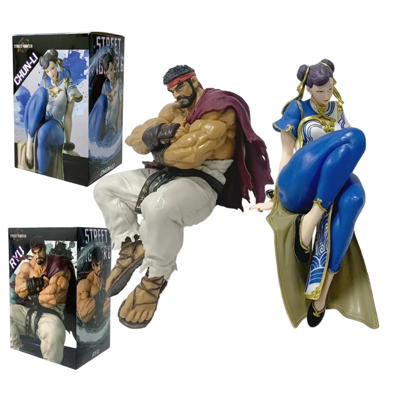 Figura de Ação de 14cm do Anime Street Fighter 6, Chun-Li Ryu, Figura Sentada, Decorações, Modelo de Coleção em PVC