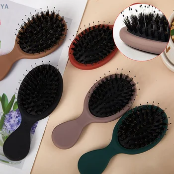 Oval Boar Bristle Hair Brush 3