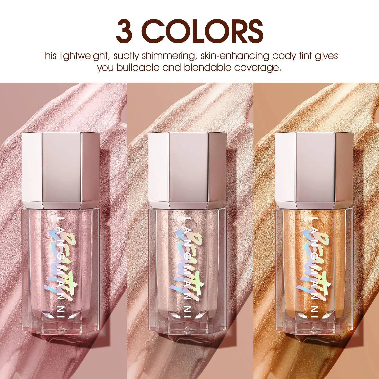 3 สี Liquid Glitter Highlighter Lasting Contouring Brighten Highlighter แต่งหน้าเครื่องสําอางผู้หญิง Contour Palette