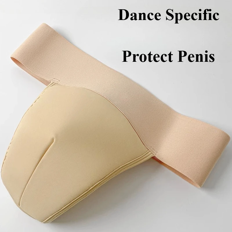 Men's Thongs Bodyguard Ballet Dance Underwear Adult T-shaped Male Professional Dance Practice Gymnastics Exercise Safety Panies