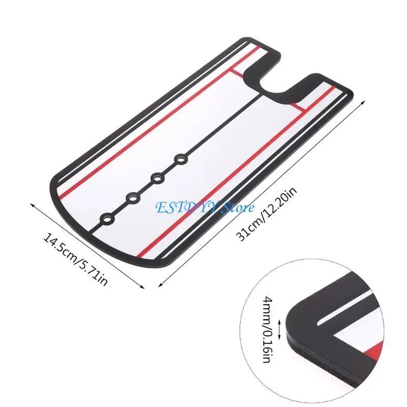 G6DE Golf Putting Alignment Mirror พร้อม Golf Putter Line Golf Putting Mirror สำหรับ Golf Putting Practice 12 "L ×