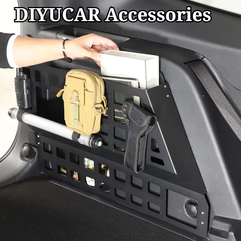 

For Changan Deepal G318 2024-2026 Aluminum Alloy Car Trunk Storage Box Trunk Expanding Mug Holder Organizer Interior Accessories